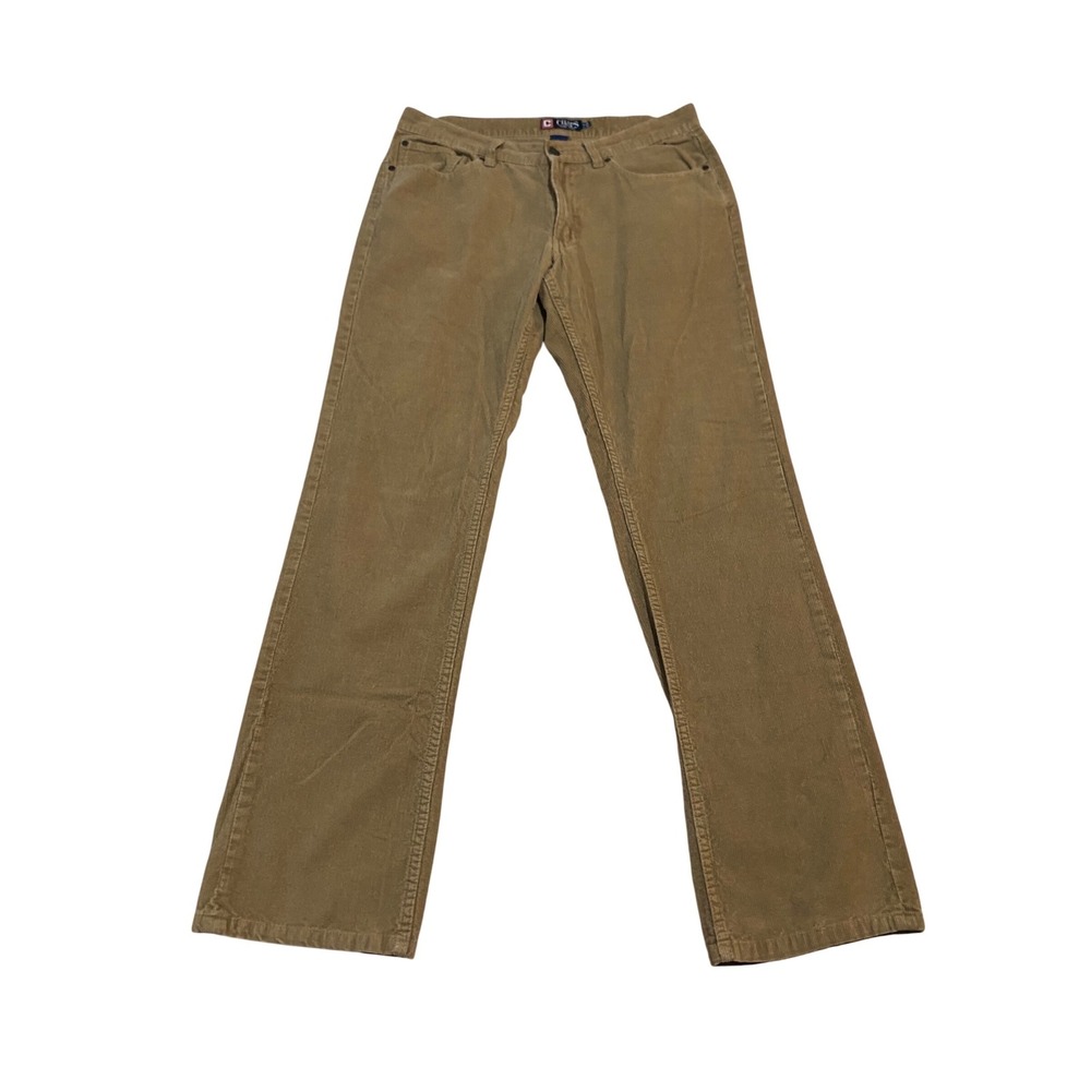 Chaps Mens Corduroy Pants Tan Brown Straight Leg Fit 32x34 5NW/32X34